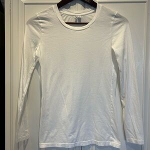 Nordstrom fitted white Long Sleeve Top. Size XS